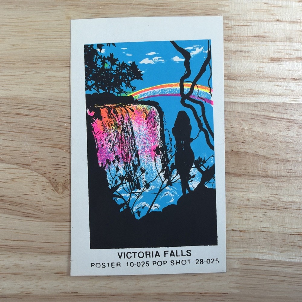 Psychedelic Blacklight Neon Vintage Pop Shot Poster Sticker 4.75x3" VICTORIA FAL